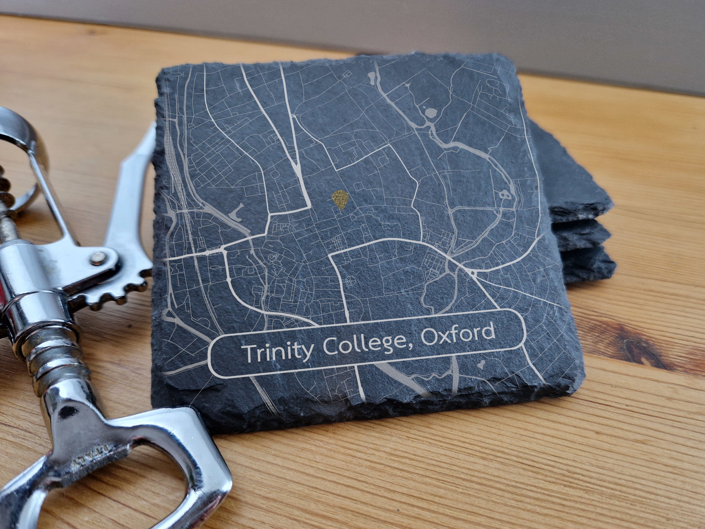 University Map Slate Coasters